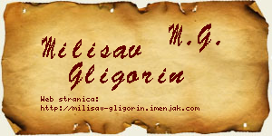 Milisav Gligorin vizit kartica